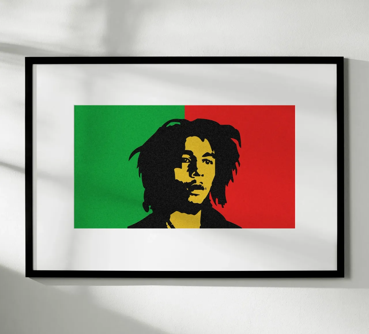 Bob Marley Art poster con telaio in alluminio da nicol shop