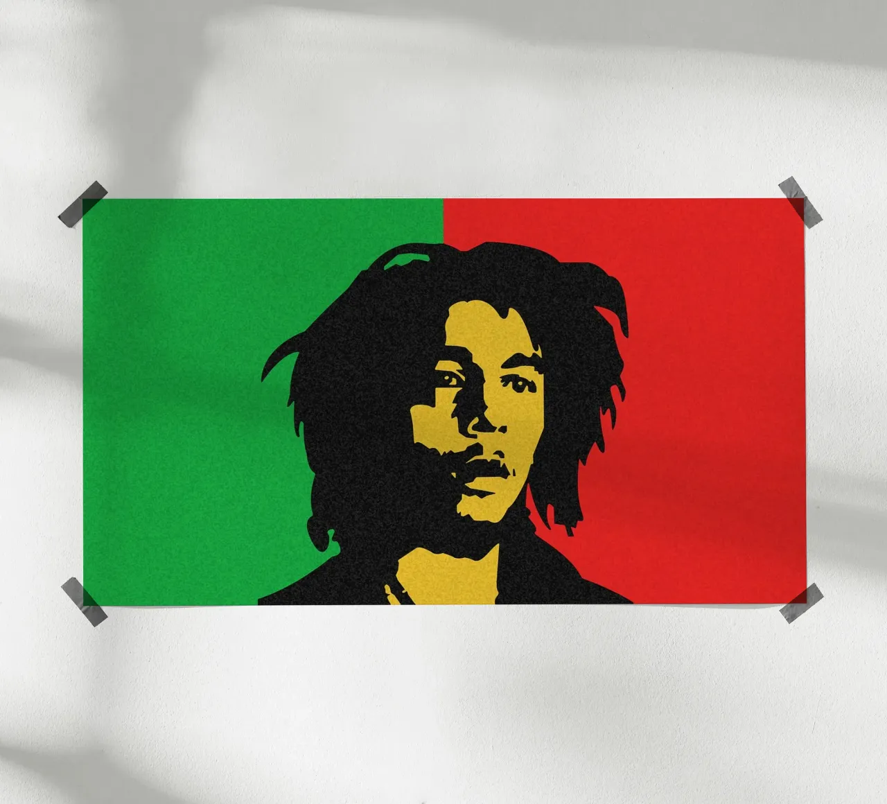 Bob Marley Art poster con telaio in alluminio da nicol shop