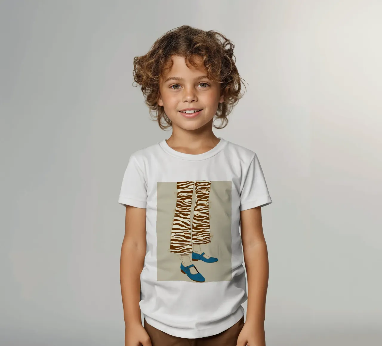 Zebra Stripe Stance kids t-shirt by Peak Delusion