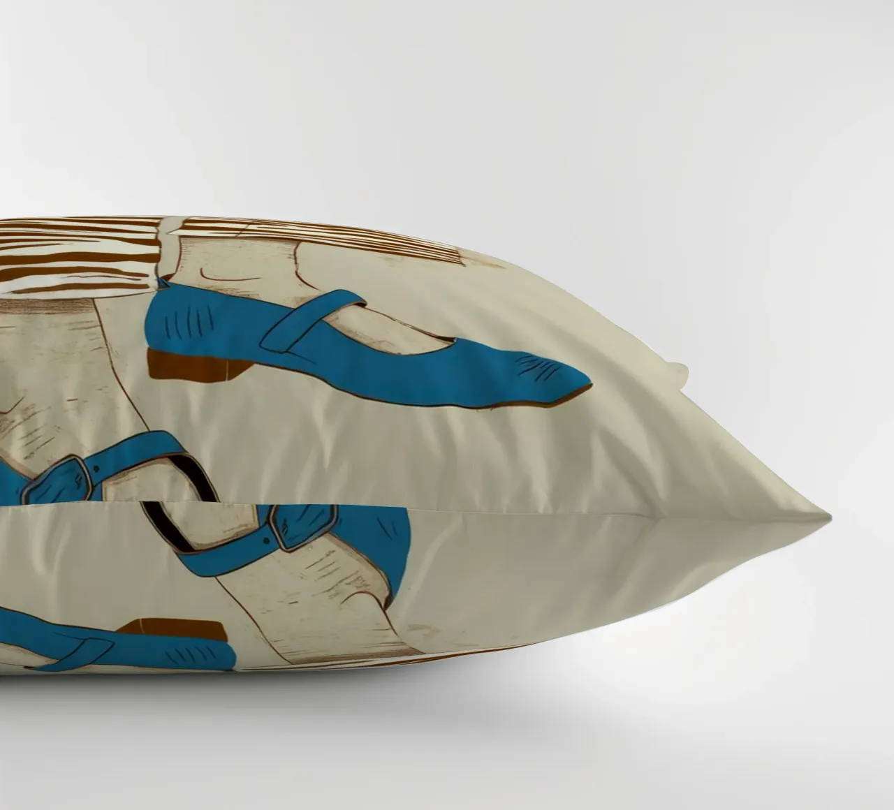 Zebra Stripe Stance decorative cushion by Peak Delusion