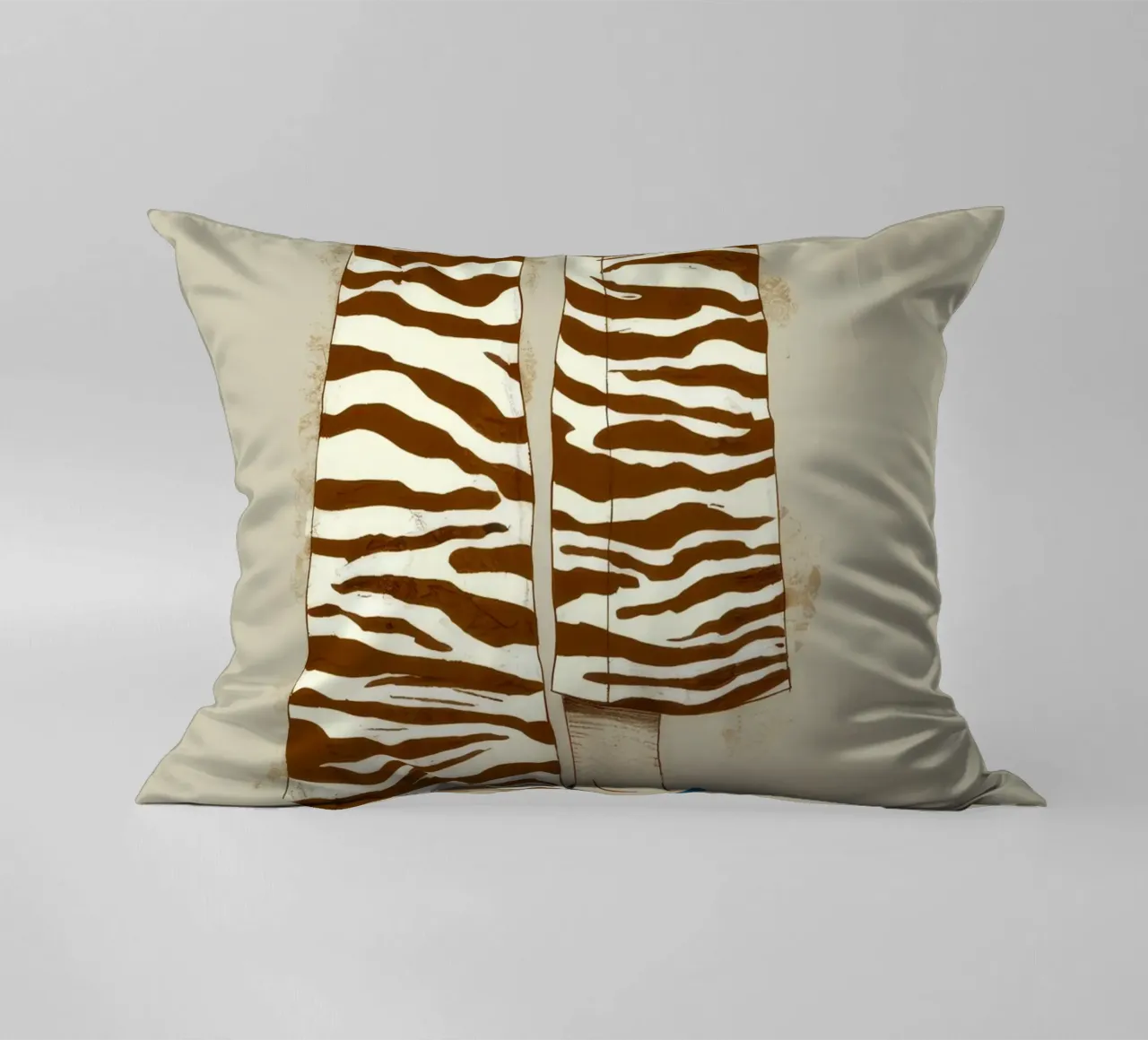 Zebra Stripe Stance decorative cushion by Peak Delusion
