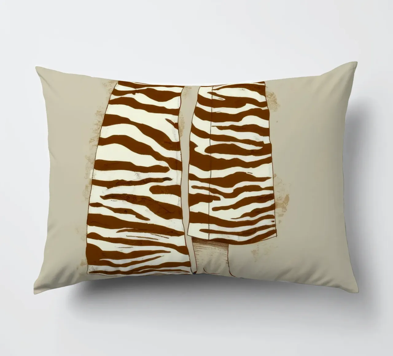 Zebra Stripe Stance decorative cushion by Peak Delusion