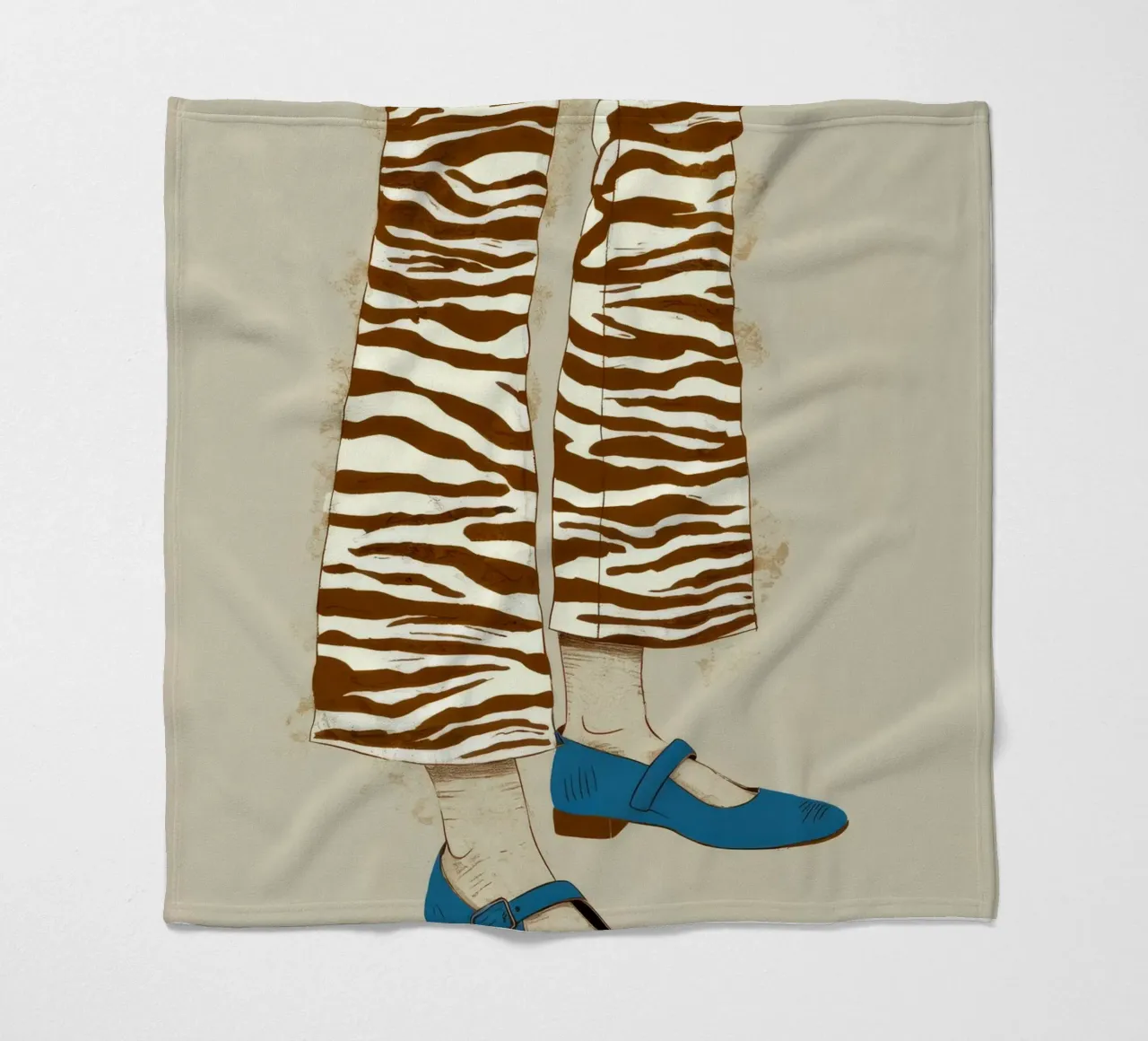 Zebra Stripe Stance fleece blanket by Peak Delusion