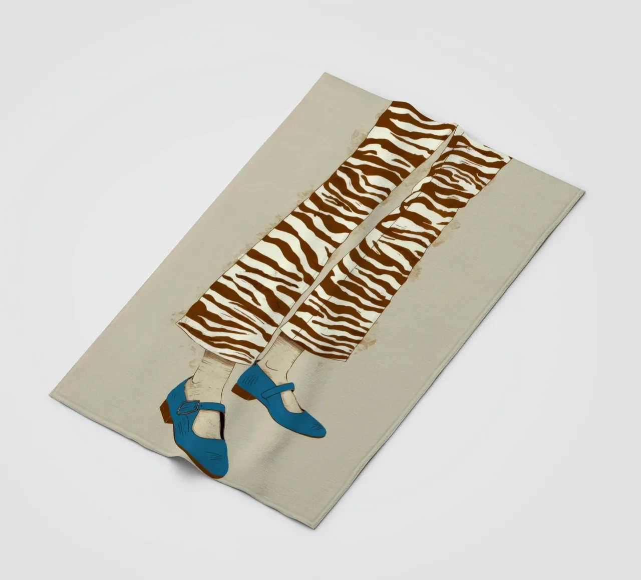 Zebra Stripe Stance fleece blanket by Peak Delusion