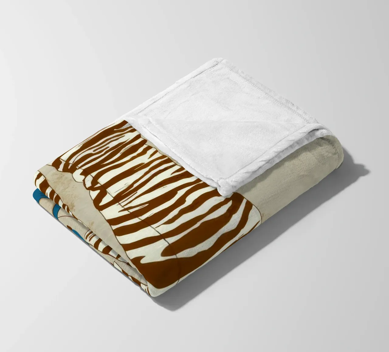Zebra Stripe Stance fleece blanket by Peak Delusion