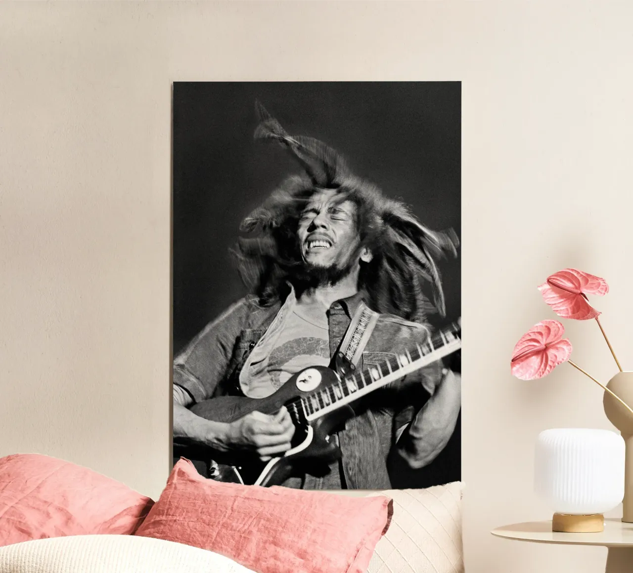 Bob Marley with guitar poster da nicol shop