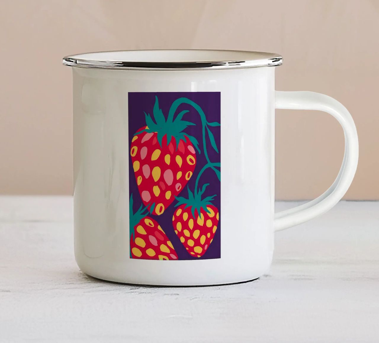 Fetta di papaya Stillness tazza in smalto da Peak Delusion