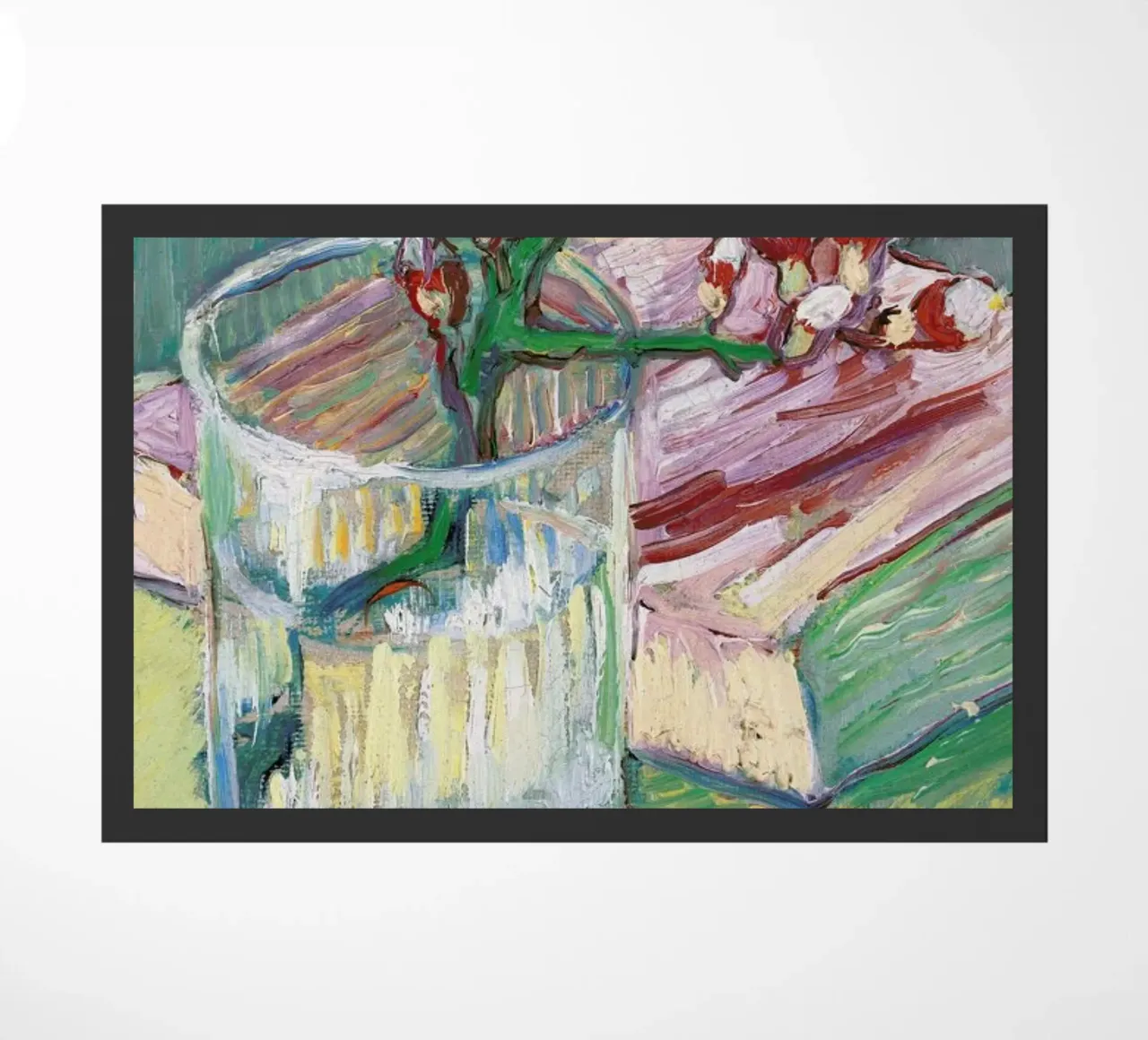 van Gogh  - Blossoming Almond Branch in a Glass with a Book zerbino da ARTOTHEK