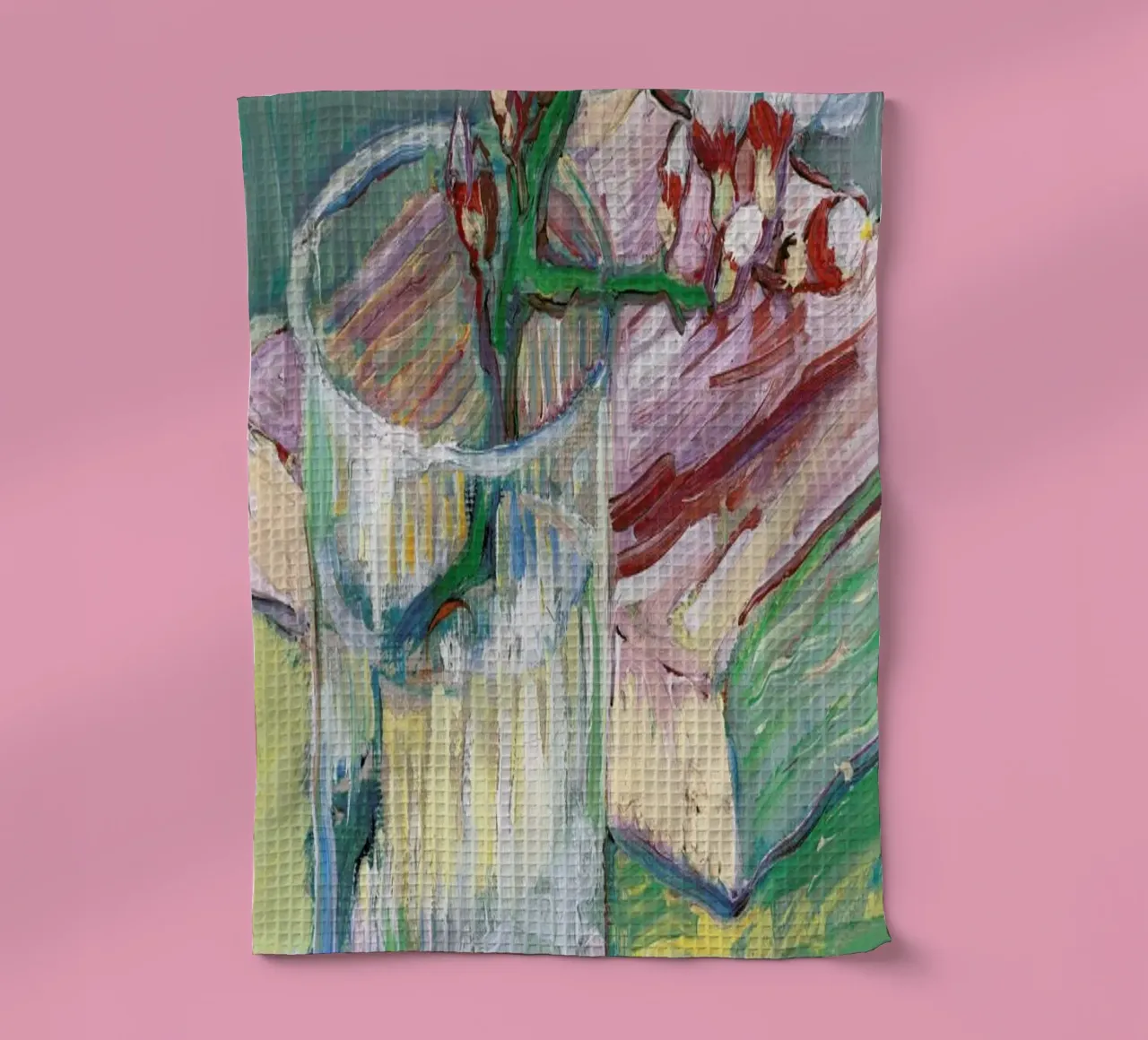 van Gogh  - Blossoming Almond Branch in a Glass with a Book canovaccio da cucina da ARTOTHEK