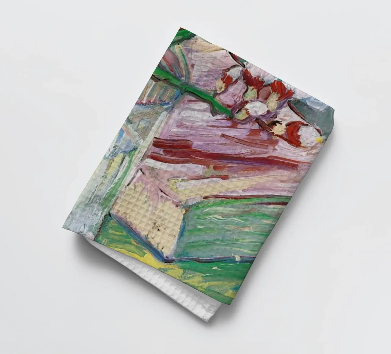 van Gogh  - Blossoming Almond Branch in a Glass with a Book canovaccio da cucina da ARTOTHEK