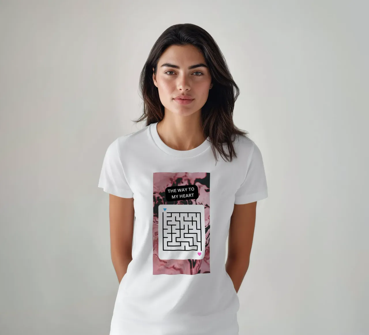 The way to my heart t-shirt by cashorcrash