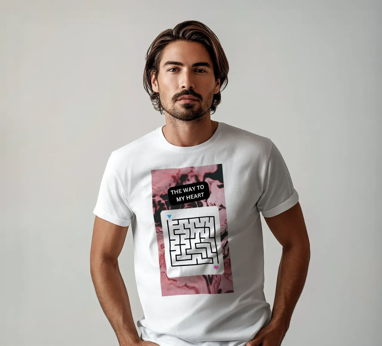 The way to my heart t-shirt by cashorcrash