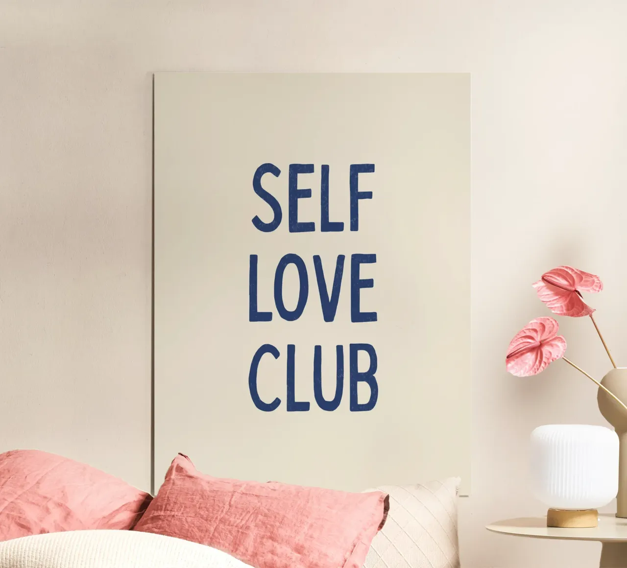 Self Love Club - Blue Navy poster with aluminum frame by MoonlightPrint