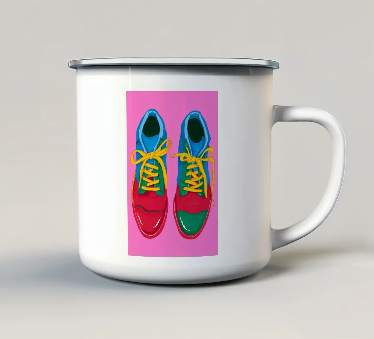Sneaker Pop colorate tazza in smalto da Peak Delusion