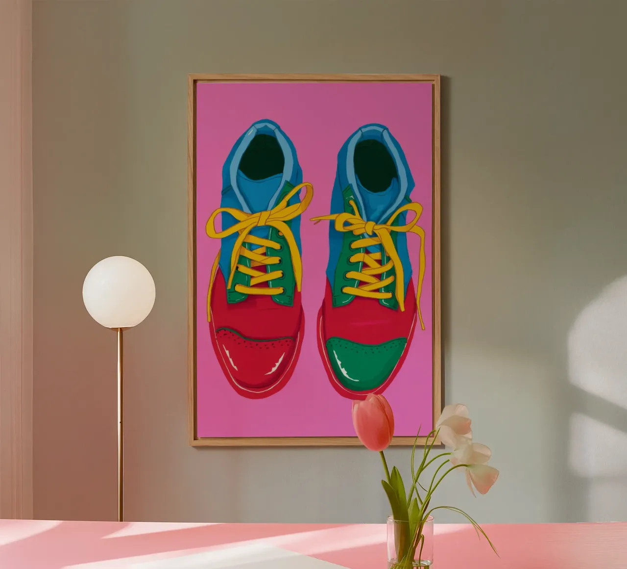 Sneaker Pop colorate alluminio dibond da Peak Delusion