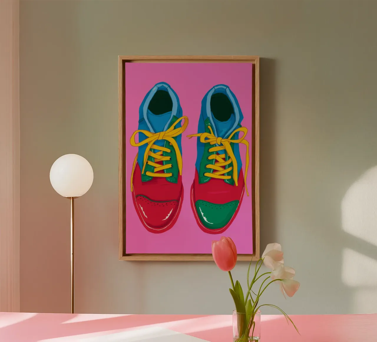 Sneaker Pop colorate tela con Cornice a cassetta da Peak Delusion