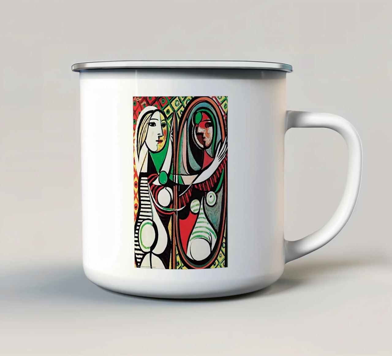 Ragazze in stile Pablo Picasso tazza in smalto da careytowne1