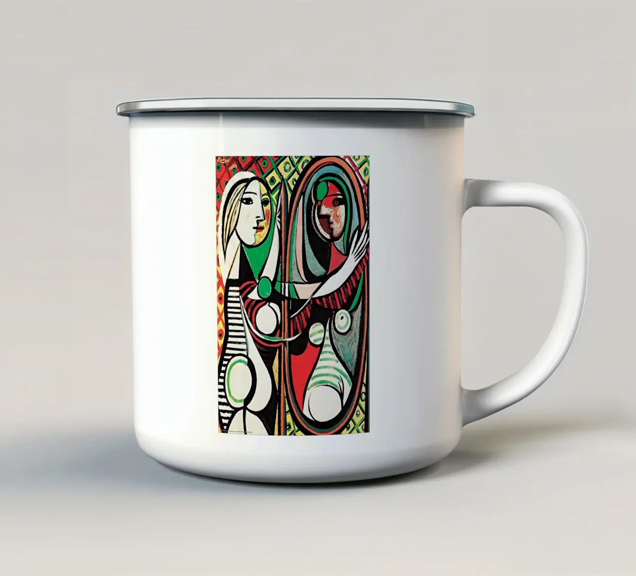 Ragazze in stile Pablo Picasso tazza in smalto da careytowne1