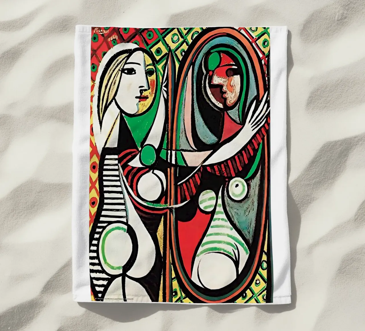 Ragazze in stile Pablo Picasso telo mare da careytowne1