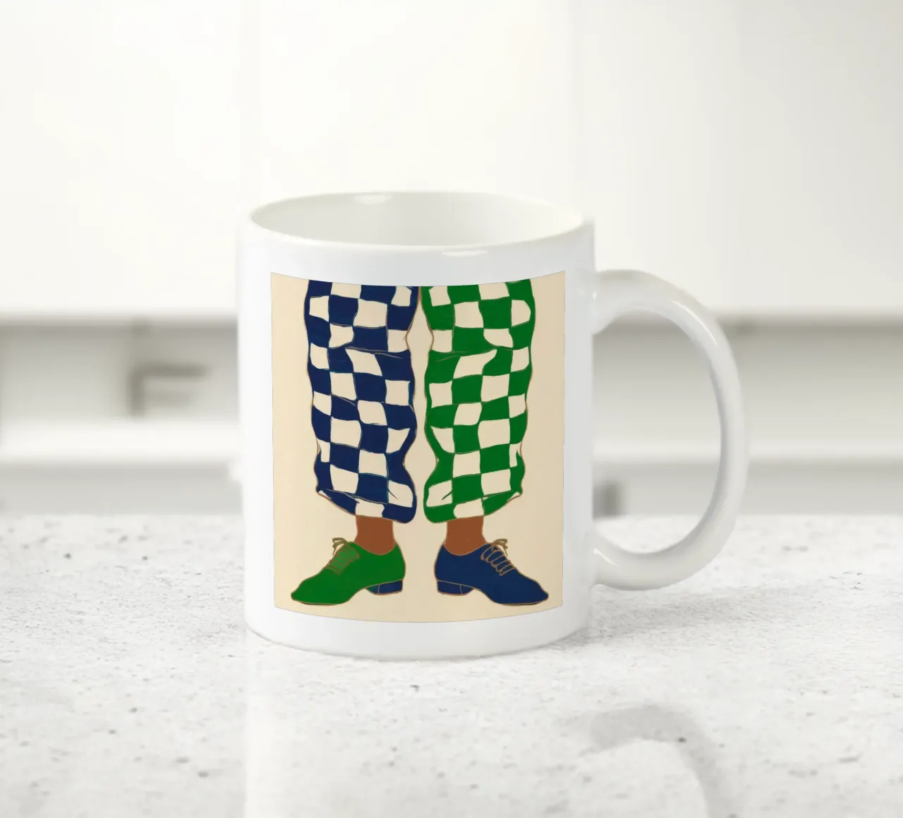 Pantaloni a scacchi Stance tazza in ceramica da Peak Delusion