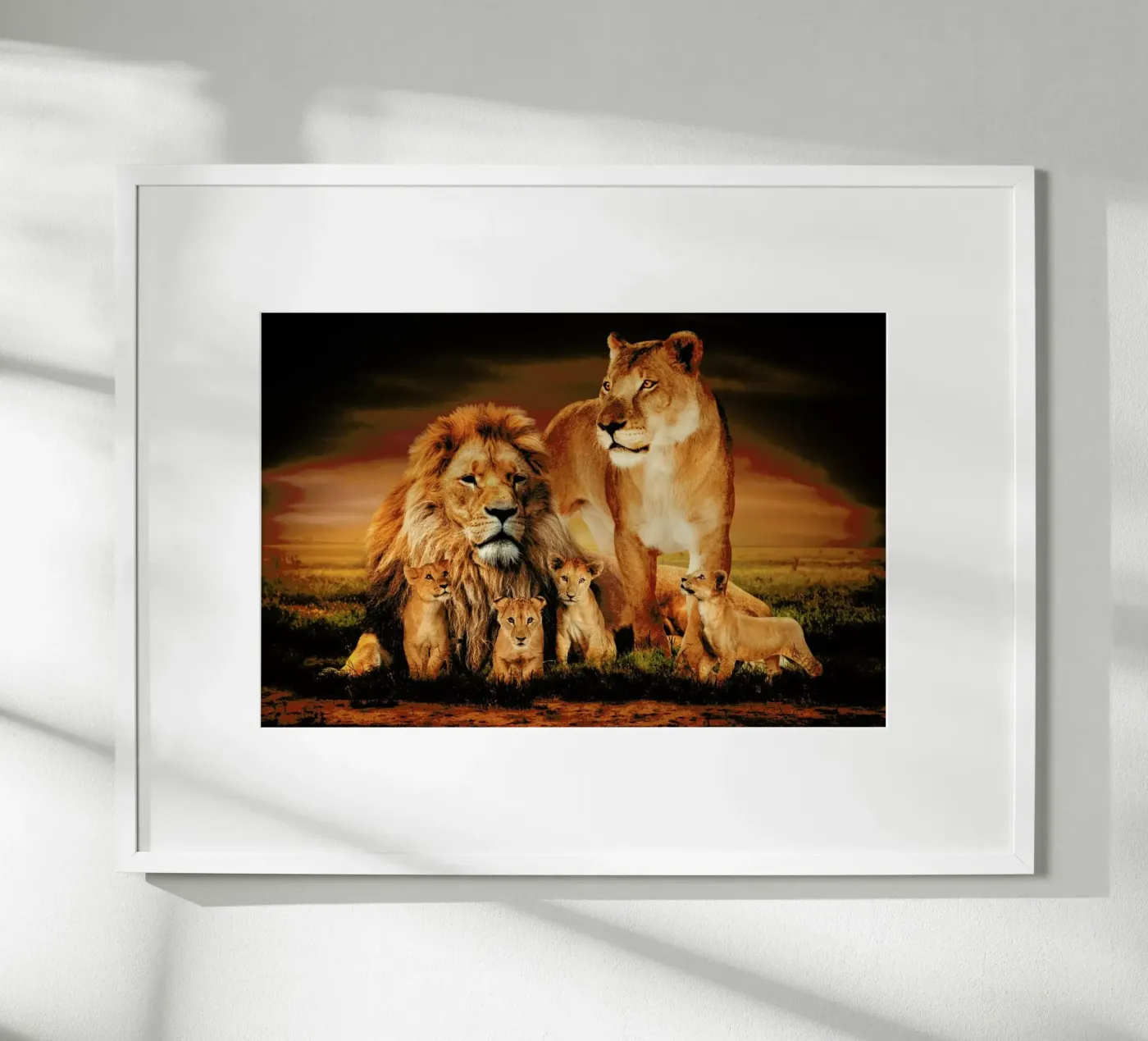 Lion Family poster van Wouter Rikken