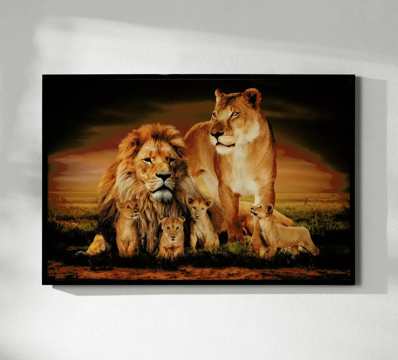 Lion Family poster by Wouter Rikken