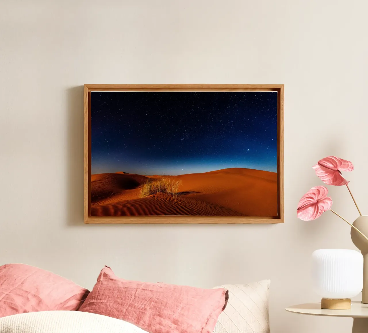 crepuscolo sulle dune di sabbia tela con Cornice a cassetta da life of sands