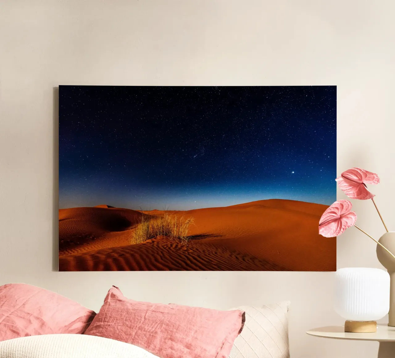 crepuscolo sulle dune di sabbia tela con Cornice a cassetta da life of sands