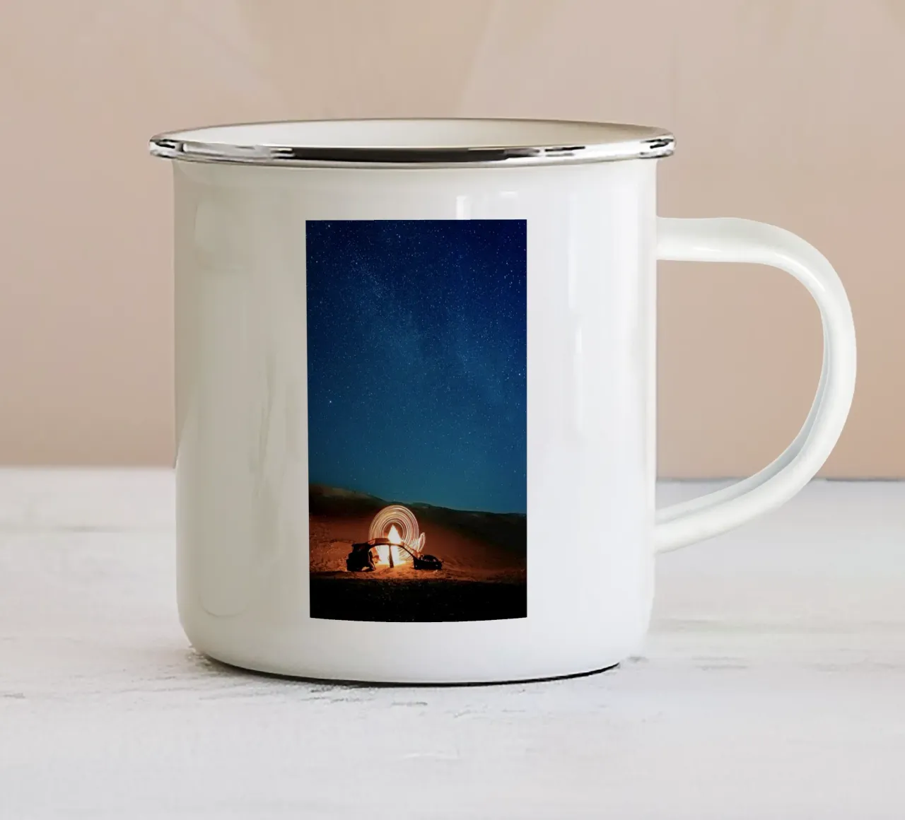 cielo stellato sul deserto tazza in smalto da life of sands