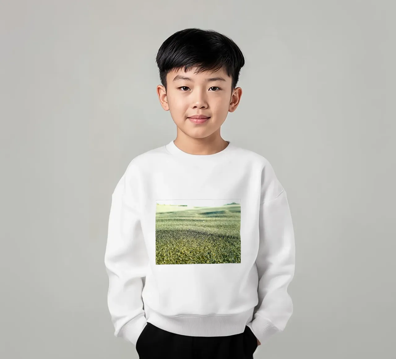 desert with green kids sweatshirt by life of sands