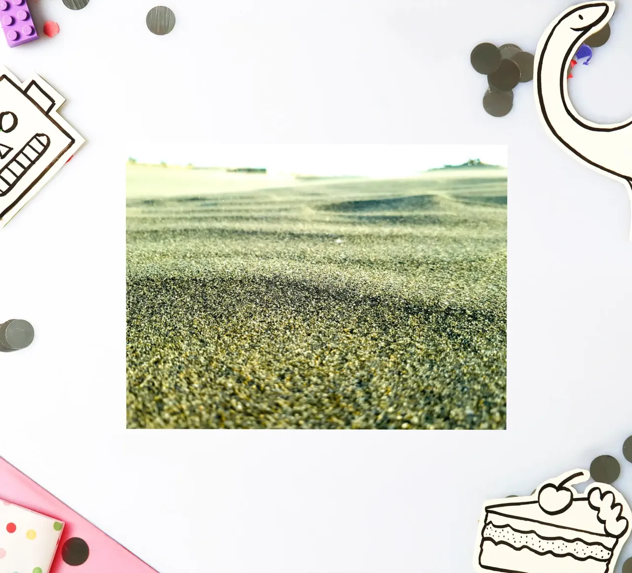 desert with green sticker by life of sands