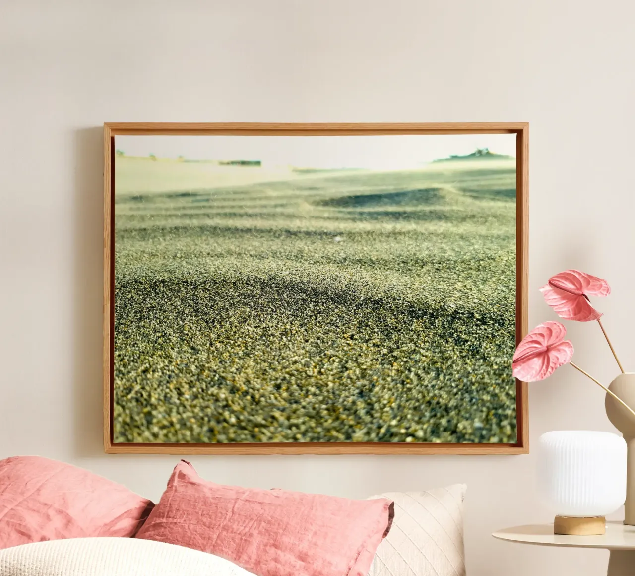 désert avec du vert toile avec Caisse américaine de life of sands