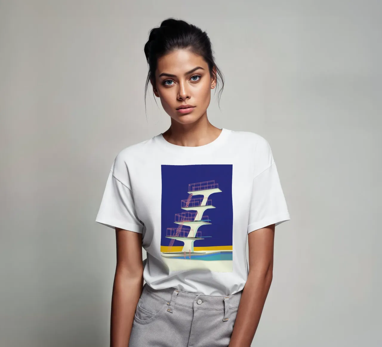 Diving Tower t-shirt da Rosi Feist