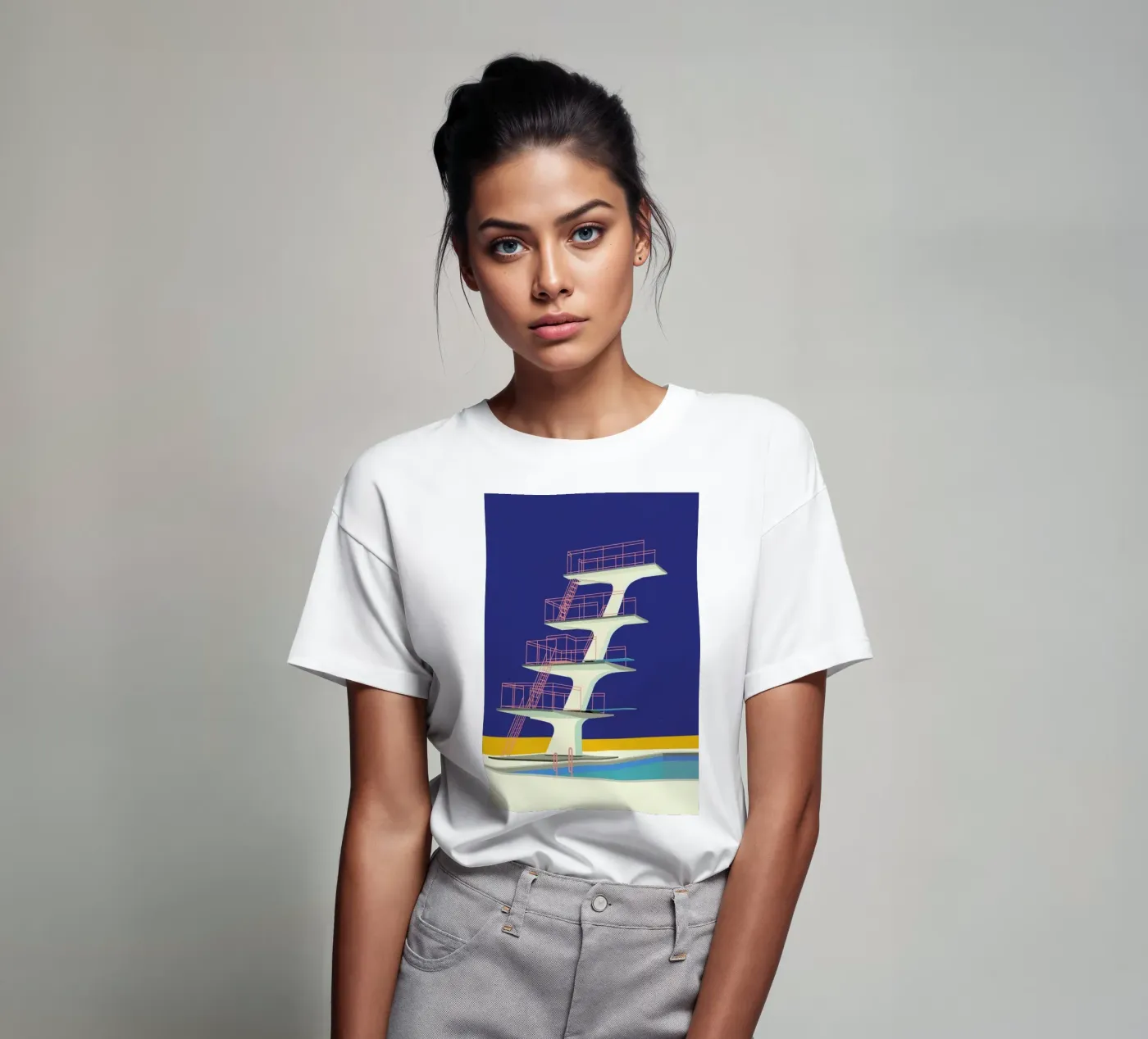 Diving Tower t-shirt da Rosi Feist