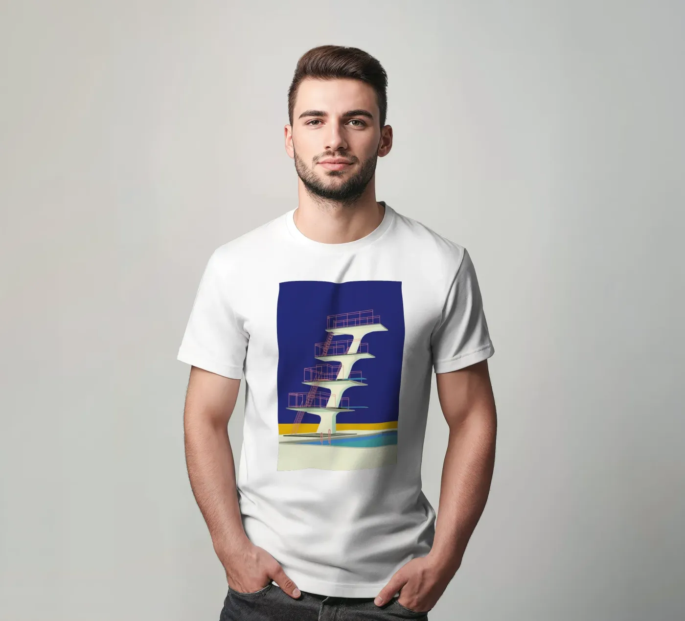 Diving Tower t-shirt da Rosi Feist