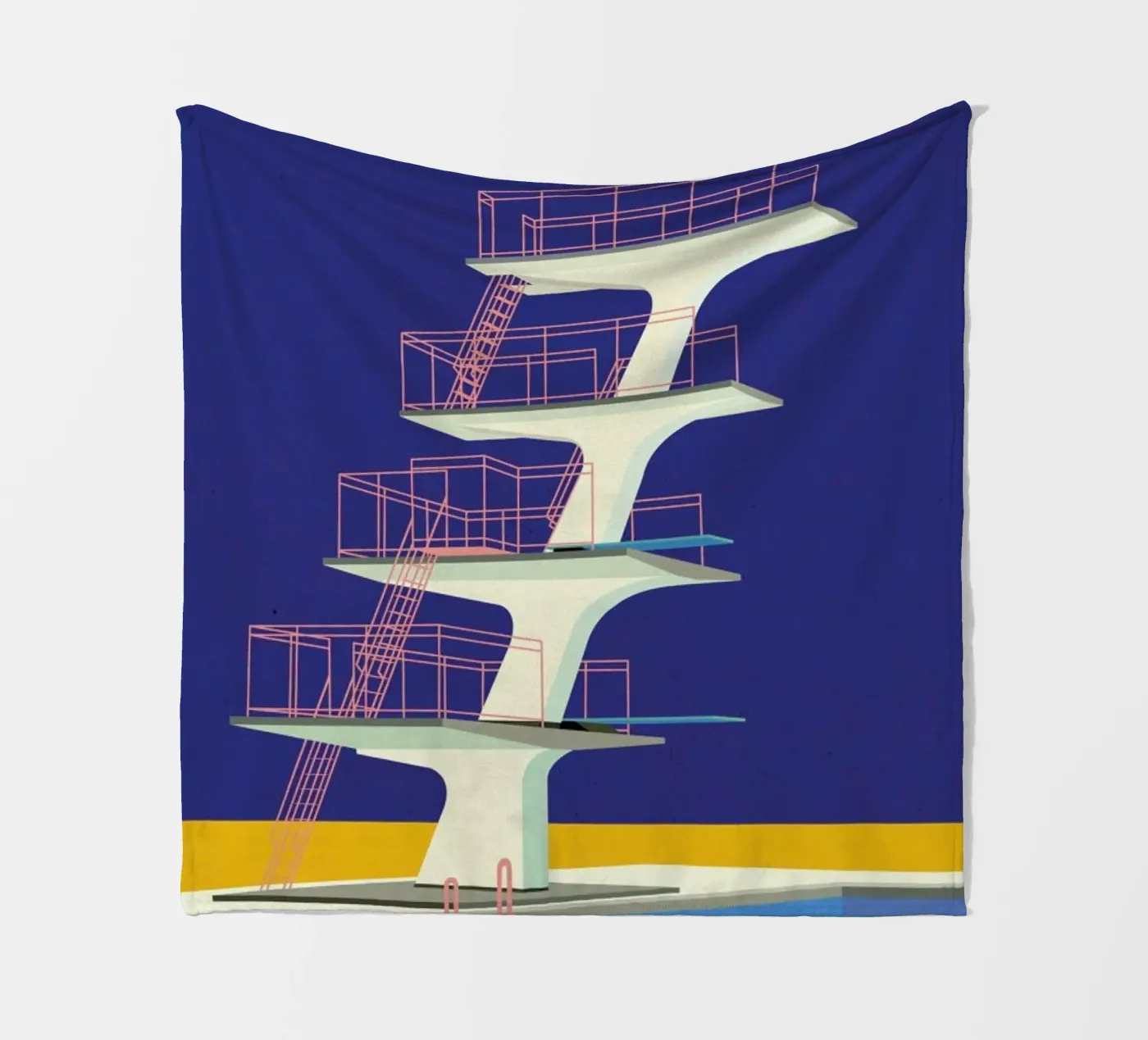 Diving Tower Fleecedecke von Rosi Feist