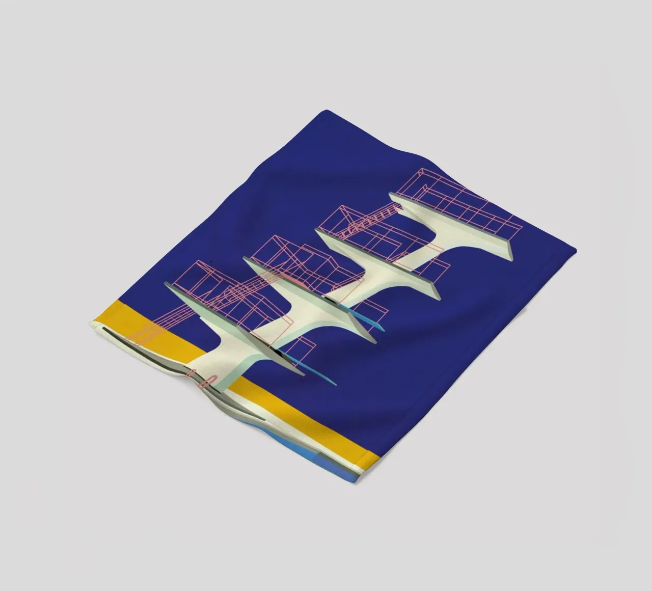 Diving Tower Fleecedecke von Rosi Feist