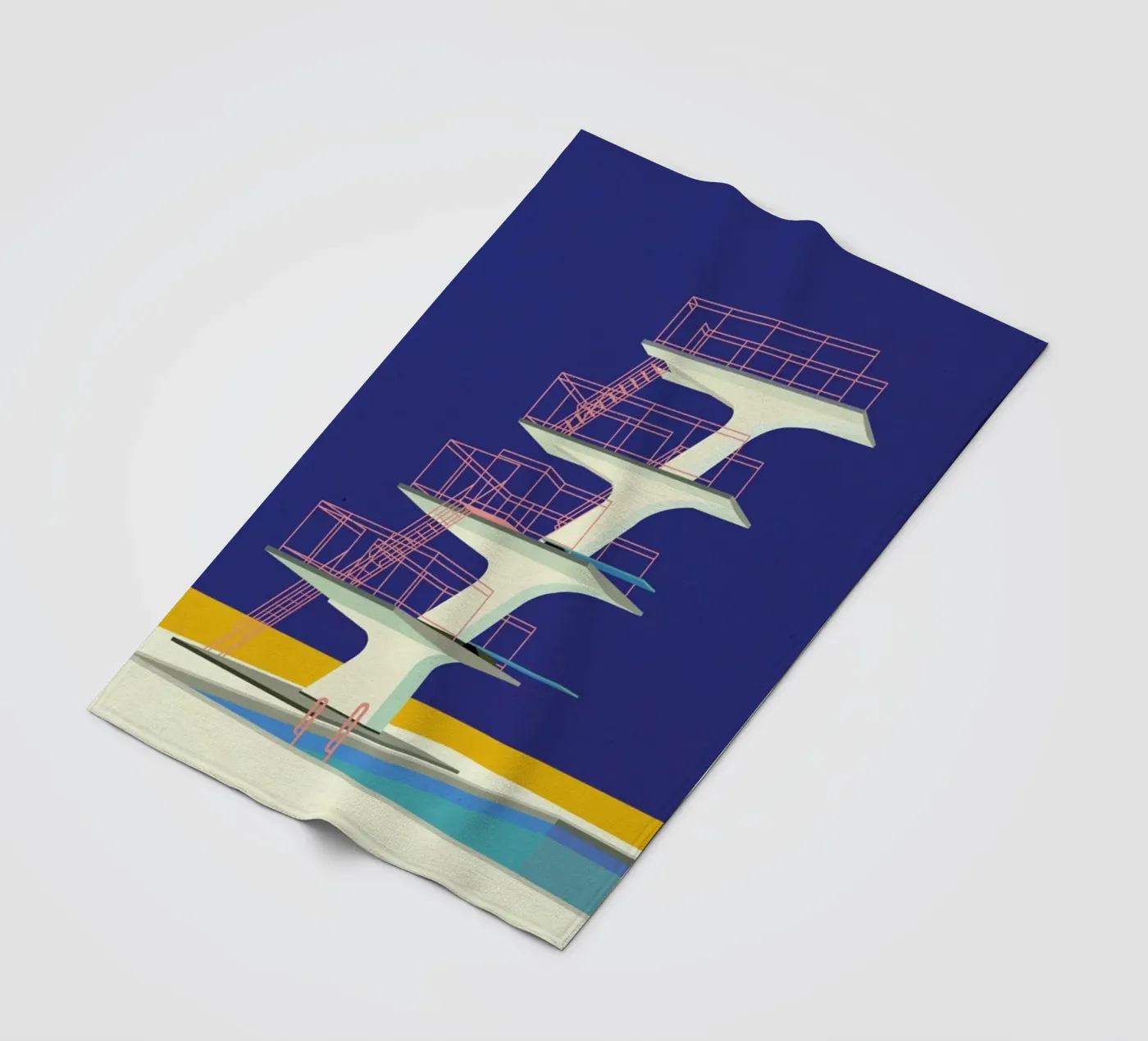 Diving Tower Fleecedecke von Rosi Feist