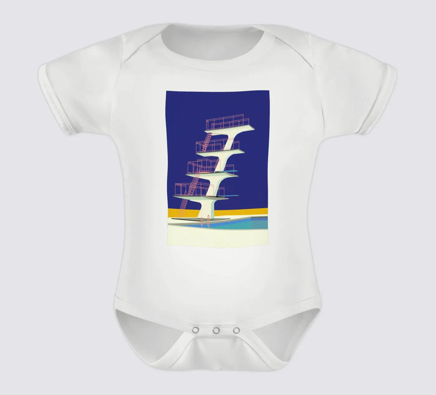 Diving Tower babyrompertje korte mouwen van Rosi Feist