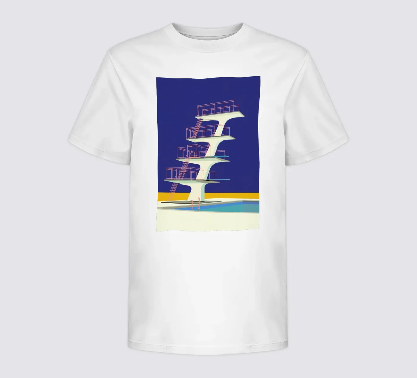 Diving Tower kids t-shirt by Rosi Feist