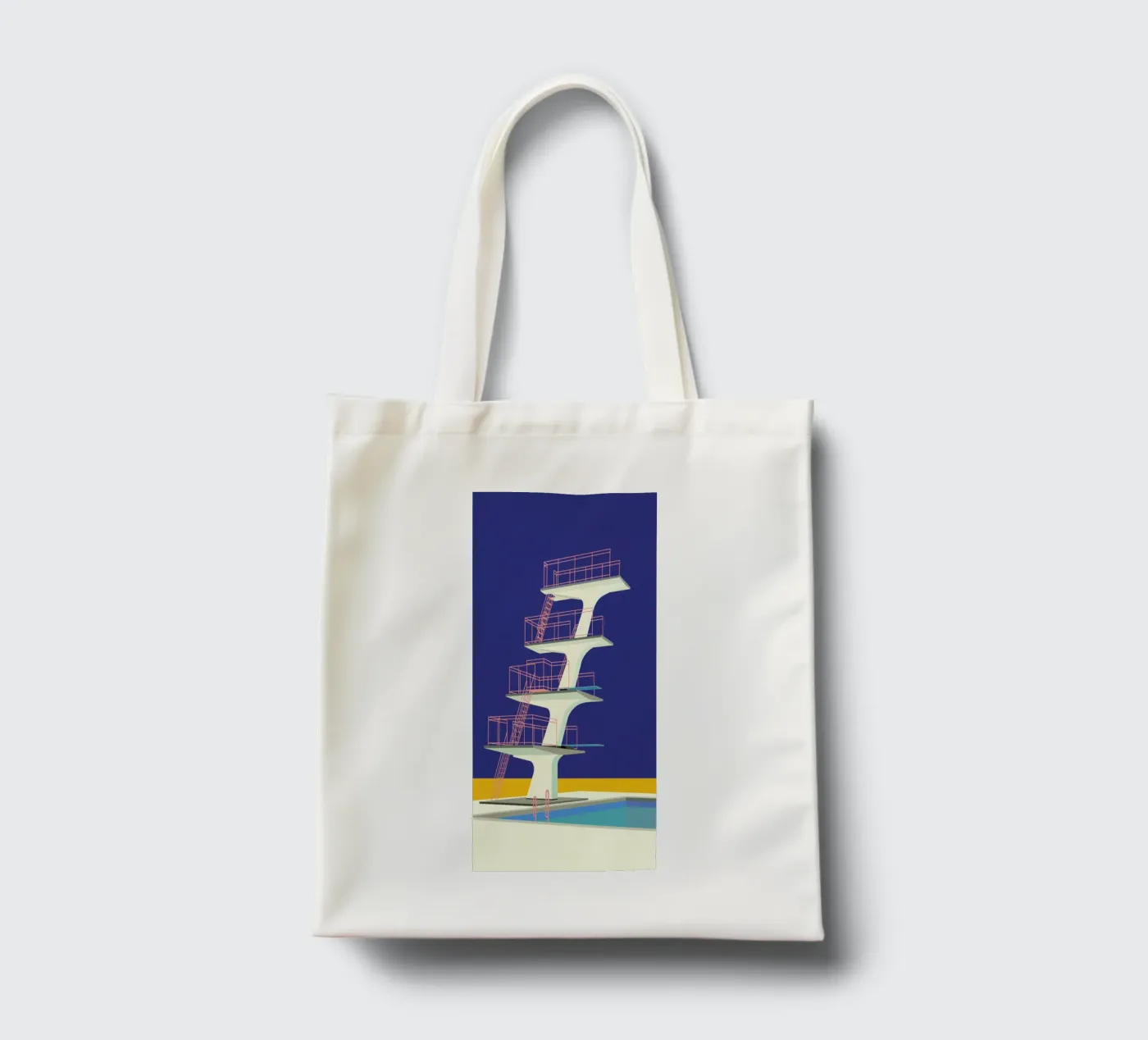 Diving Tower tote bag by Rosi Feist