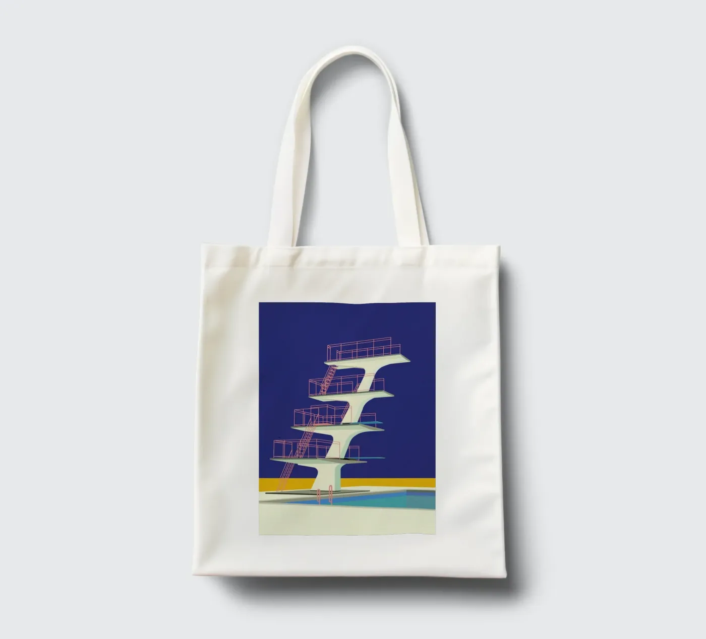Diving Tower tote bag by Rosi Feist
