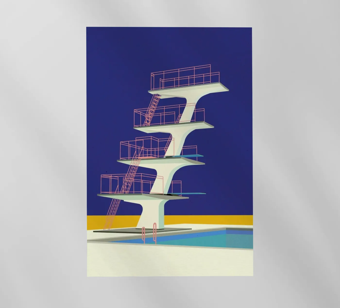 Diving Tower backlit folie van Rosi Feist