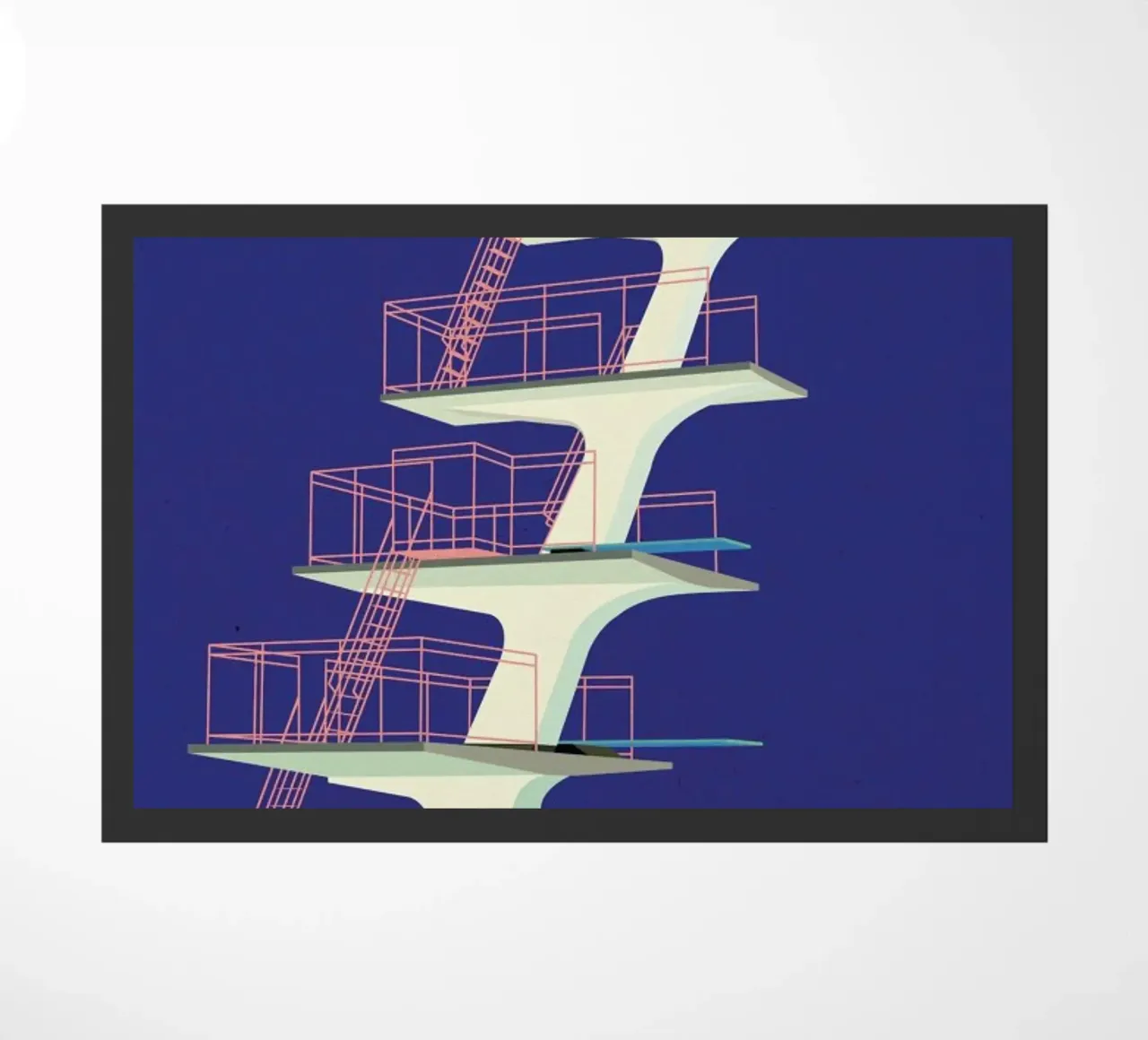 Diving Tower deurmat van Rosi Feist