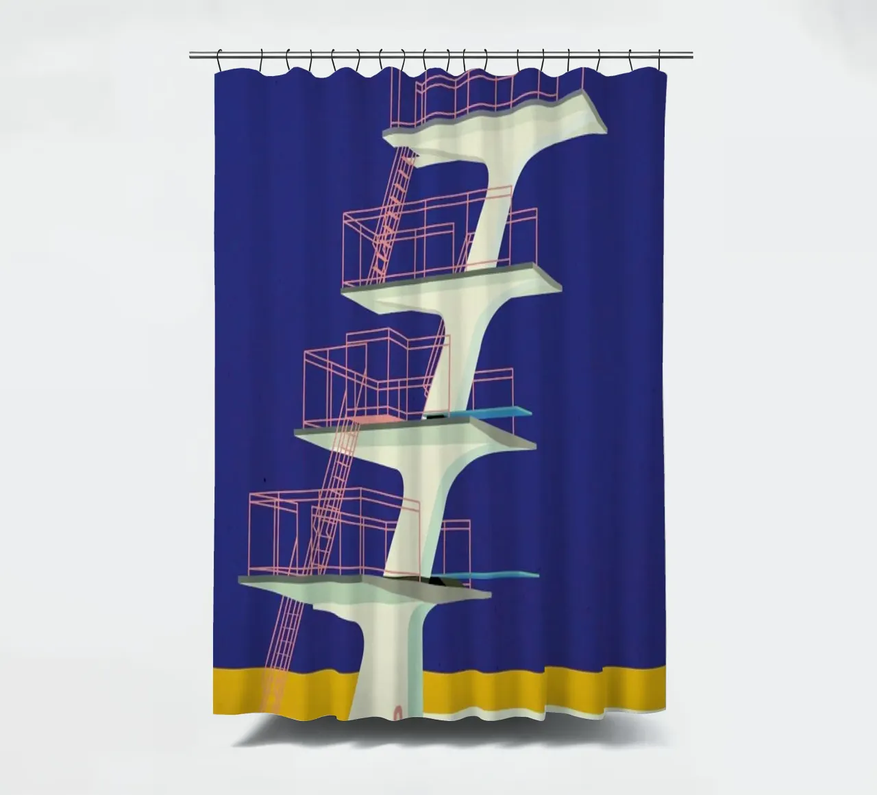 Diving Tower douchegordijn van Rosi Feist