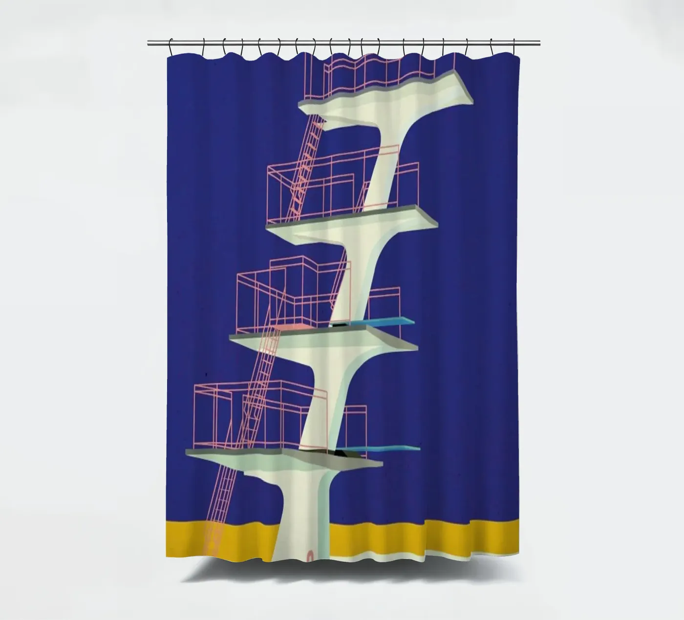 Diving Tower douchegordijn van Rosi Feist