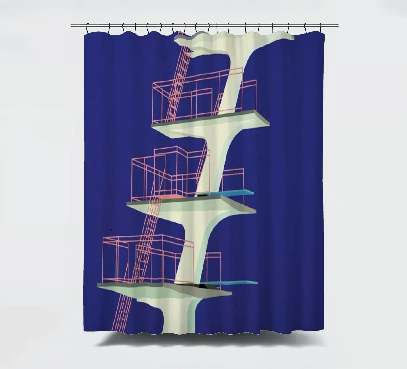 Diving Tower douchegordijn van Rosi Feist