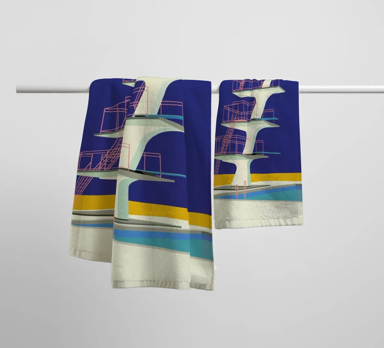 Diving Tower Handtuch von Rosi Feist