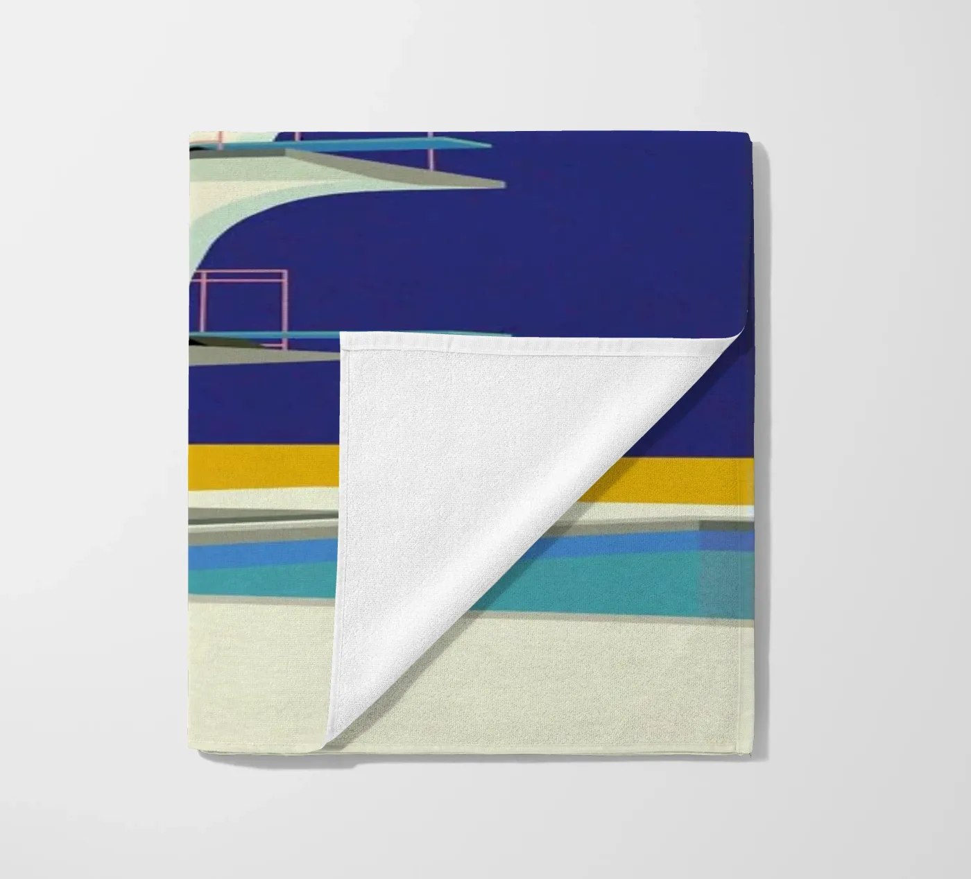 Diving Tower beach towel by Rosi Feist