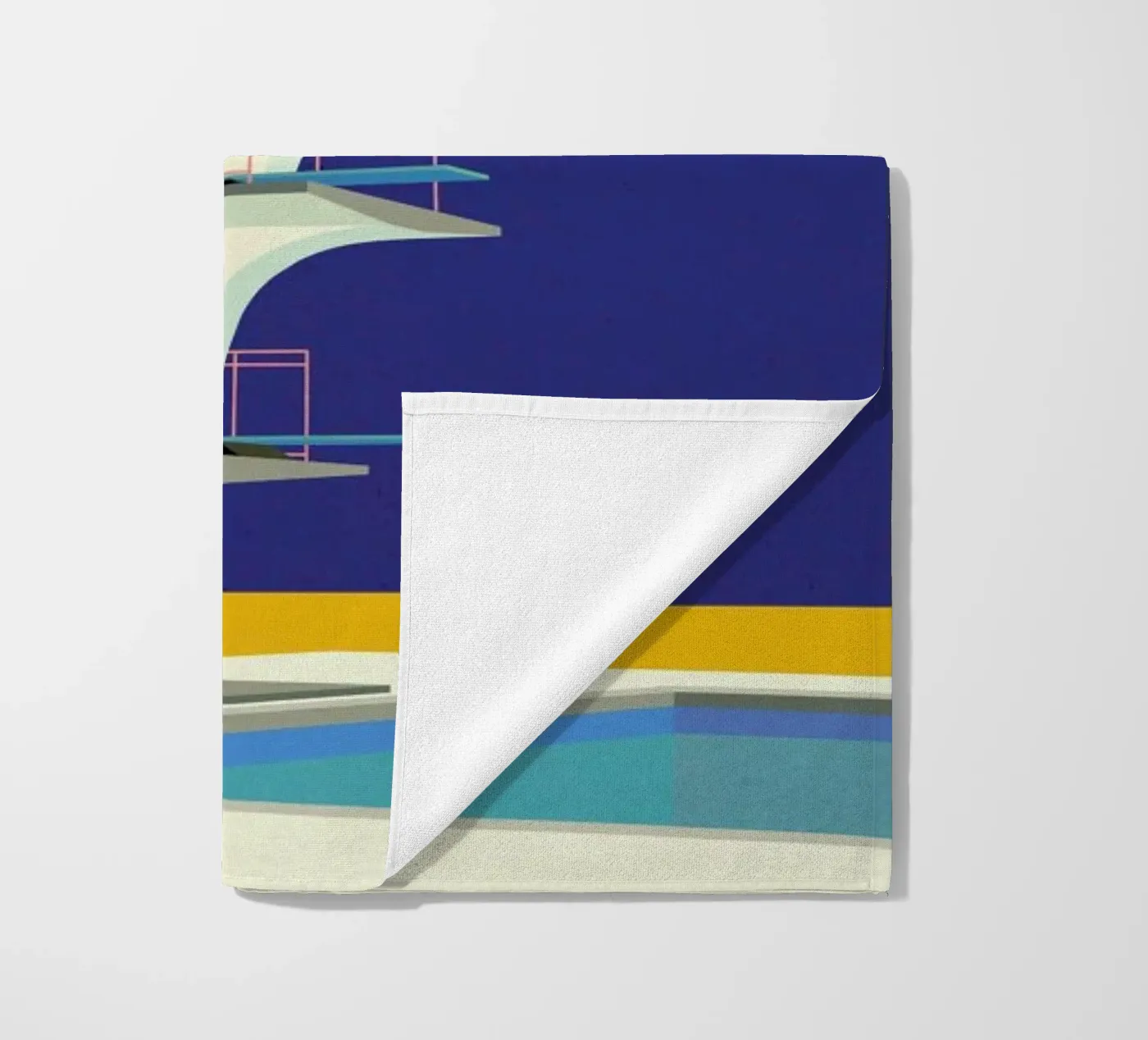 Diving Tower beach towel by Rosi Feist